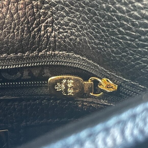 MCM 2- Way Grained Cowhide Leather Bag - Black - Preowned - Picture 9 of 15